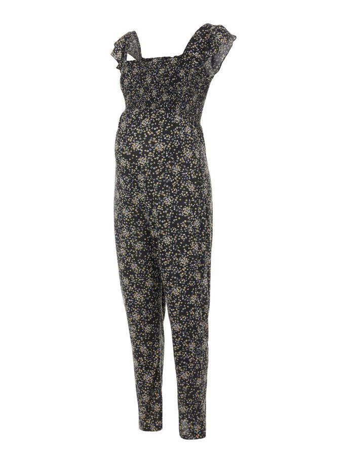 Mamalicious Dotti Jersey Jumpsuit Black/Flowers Katie and May