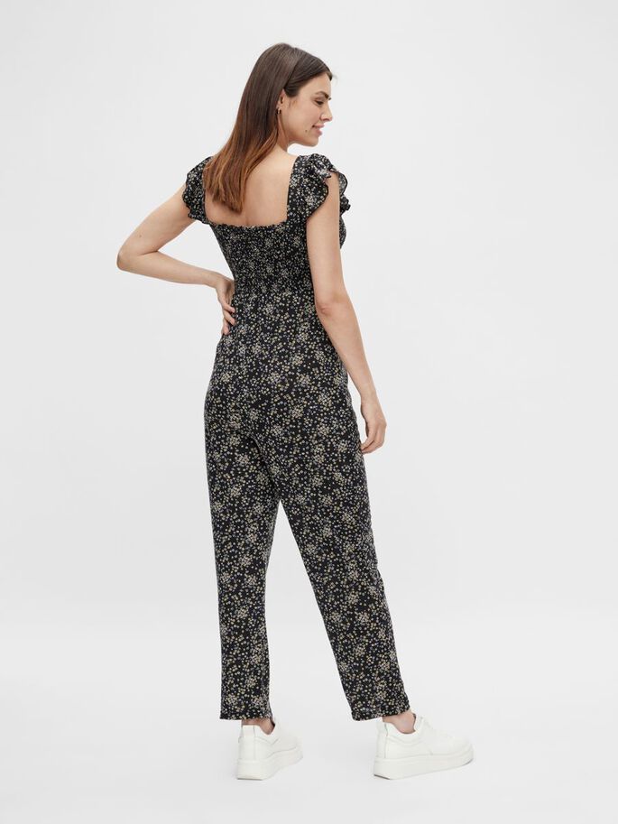 Mamalicious Dotti Jersey Jumpsuit Black/Flowers Katie and May