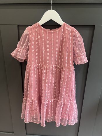 Next Pink Dress - sequins, tulle and flowers - Age 5
