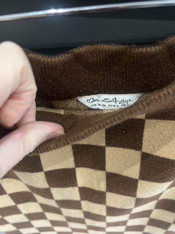Miss Selfridge Checkerboard Pencil Skirt - Image 3